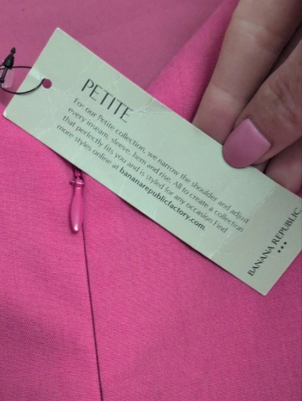 Banana Republic Pink Midi Dress, 2 Petite NWT - Picture 3 of 6